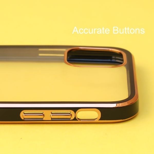 Black Electroplated Transparent Case for Apple iphone 13 Pro Max