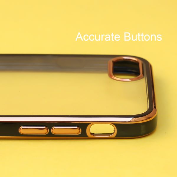 Black Electroplated Transparent Case for Apple iphone 7