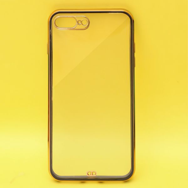Black Electroplated Transparent Case for Apple iphone 7 Plus