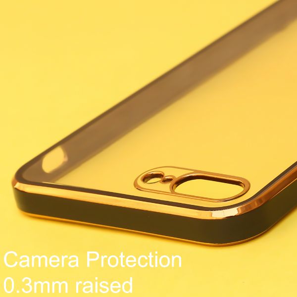 Black Electroplated Transparent Case for Apple iphone 7 Plus