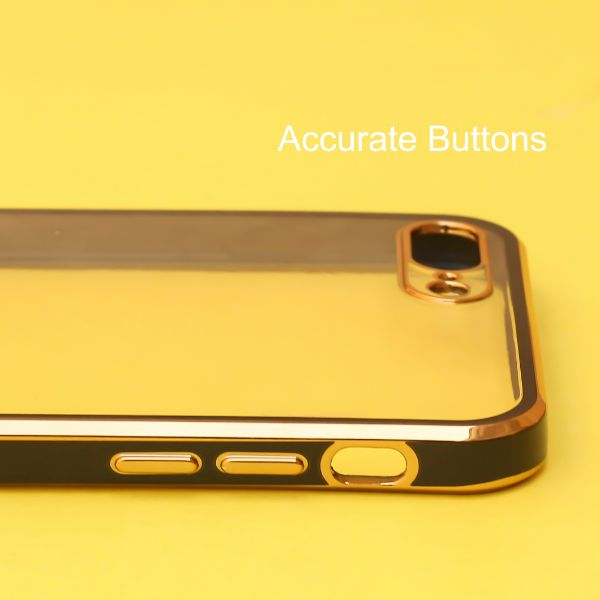 Black Electroplated Transparent Case for Apple iphone 7 Plus