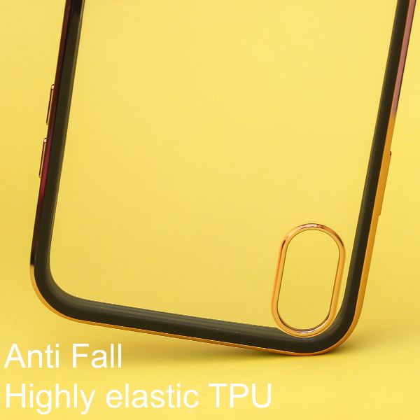 Black Electroplated Transparent Case for Apple iphone XR