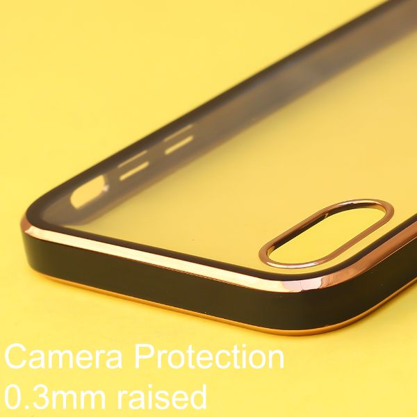 Black Electroplated Transparent Case for Apple iphone Xs max