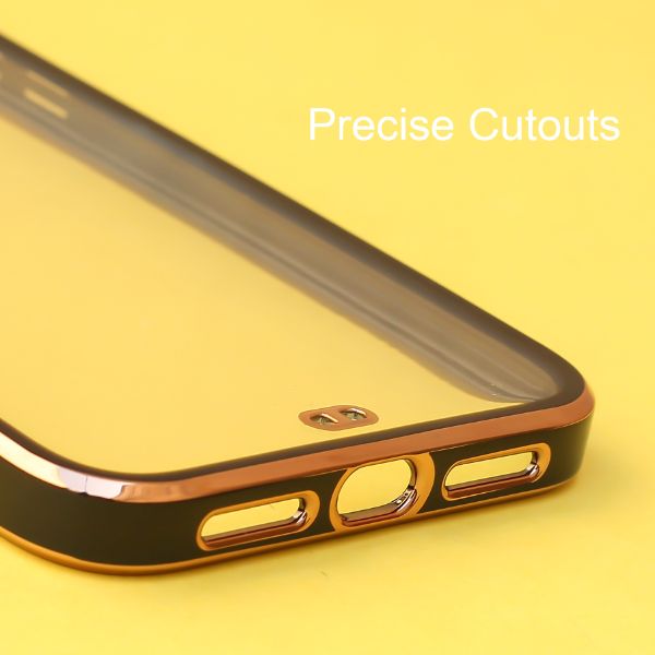 Black Electroplated Transparent Case for Apple iphone Xs max