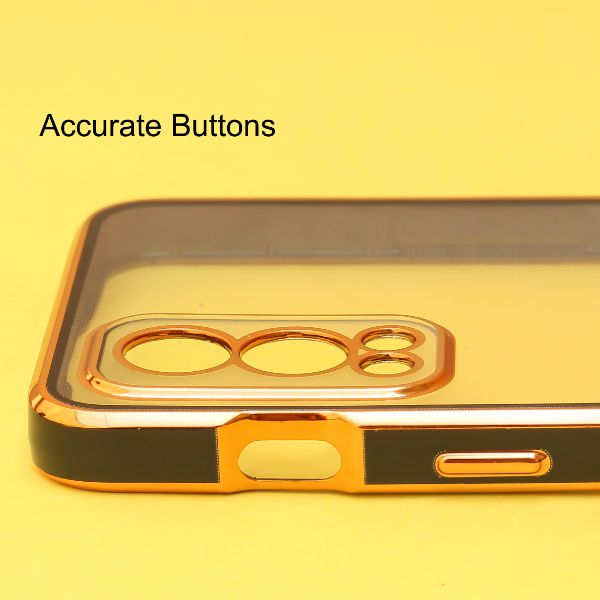 Black Electroplated Transparent Case for Oneplus Nord 2