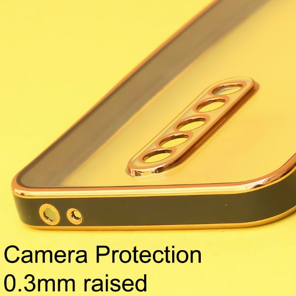 Black Electroplated Transparent Case for Poco X2