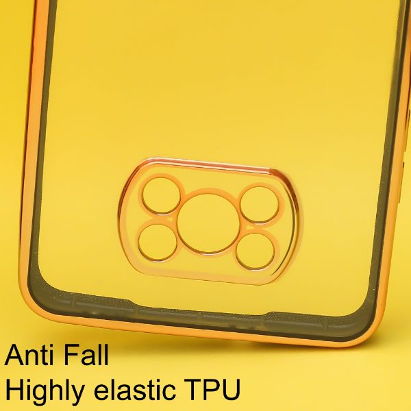 Black Electroplated Transparent Case for Poco X3