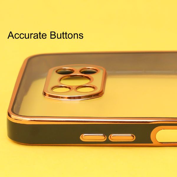 Black Electroplated Transparent Case for Poco X3