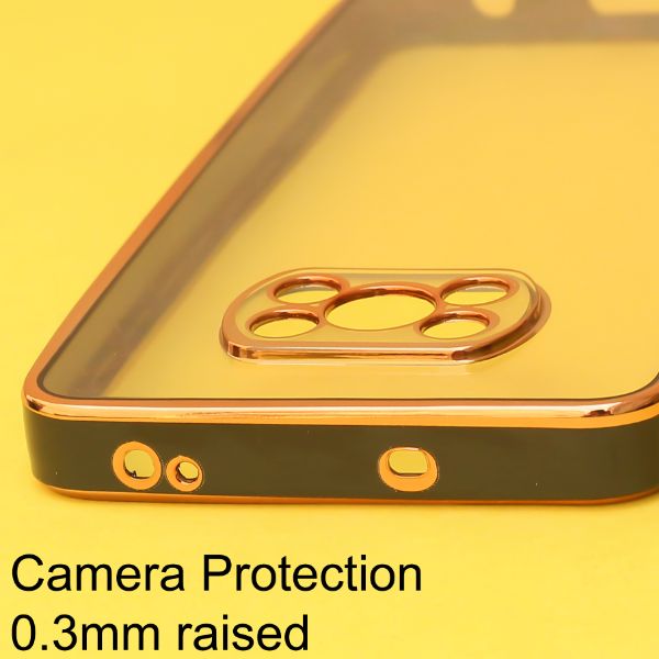 Black Electroplated Transparent Case for Poco X3