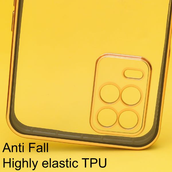 Black Electroplated Transparent Case for Realme 8