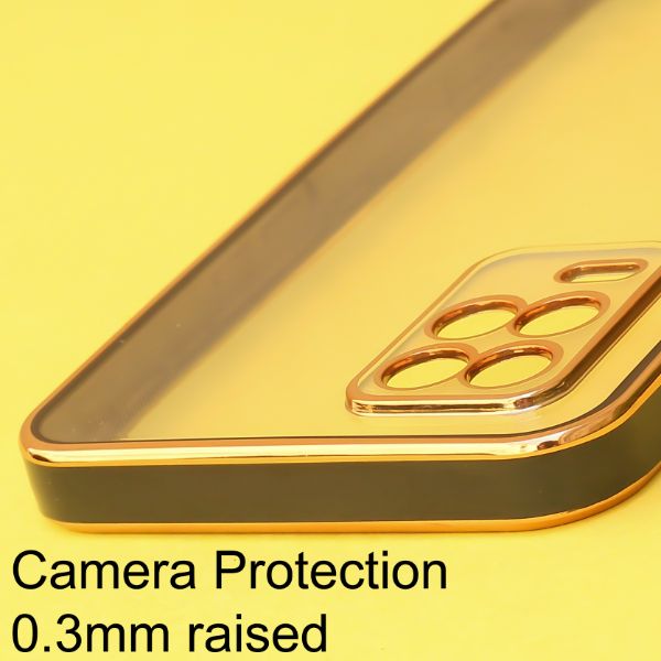 Black Electroplated Transparent Case for Realme 8