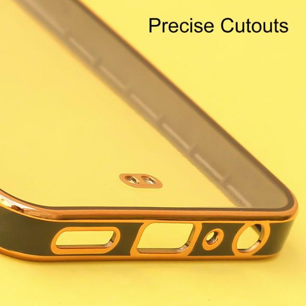 Black Electroplated Transparent Case for Realme 8