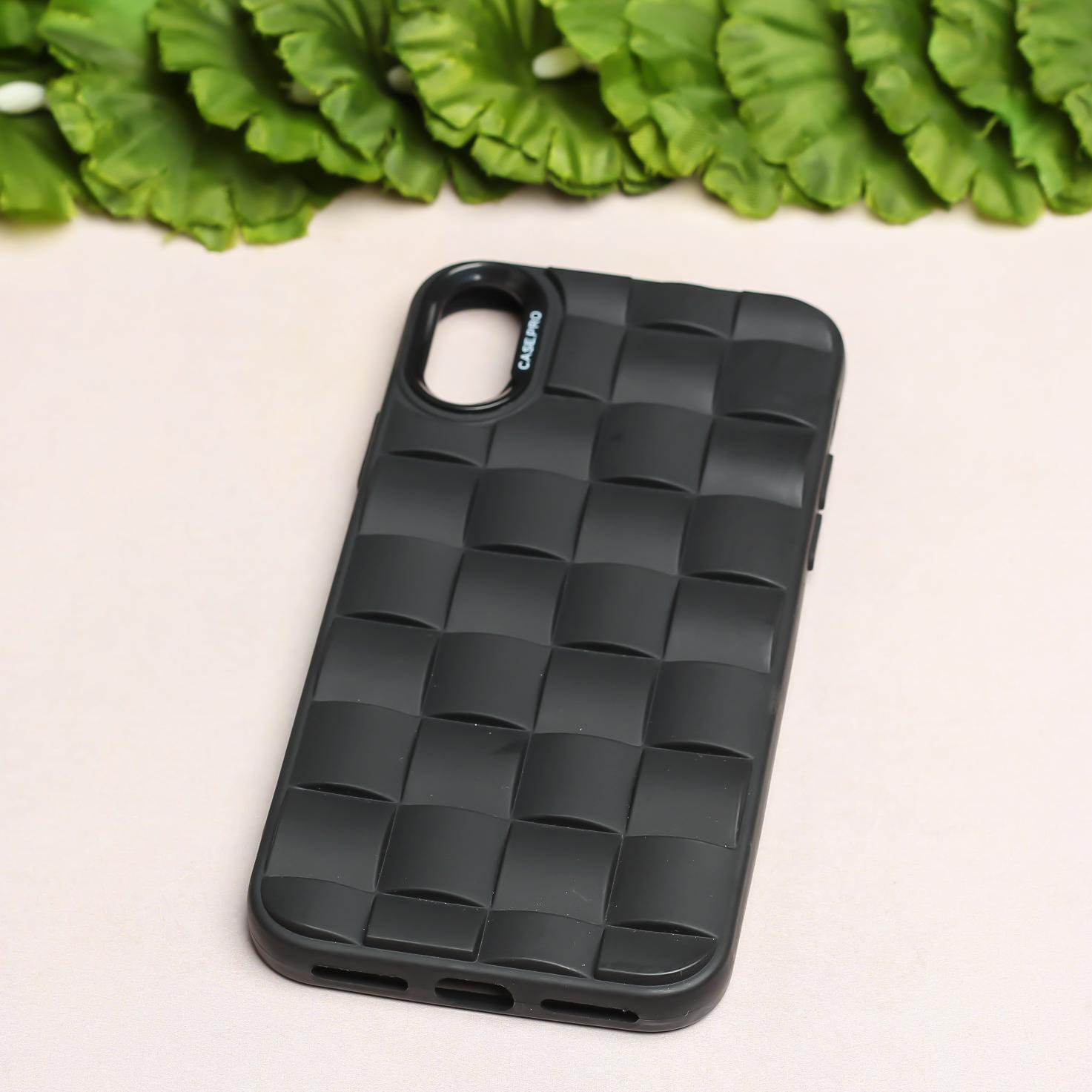 Black Grid silicone case for Apple iPhone X/XS