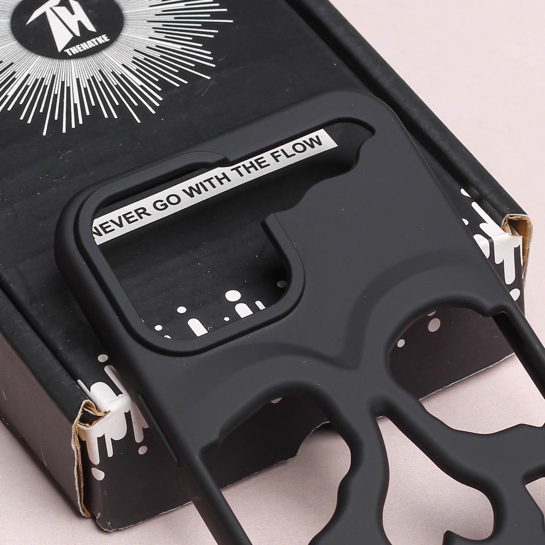 Black Hollow Skull Design Silicone case for Apple iphone 12 Pro Max