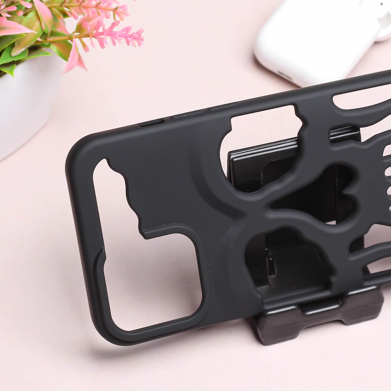 Black Hollow Skull Design Silicone case for Apple iphone 13 Pro