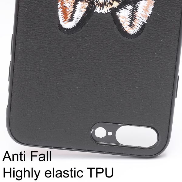 Black Leather Brown Fox Ornamented for Apple iPhone 7 Plus