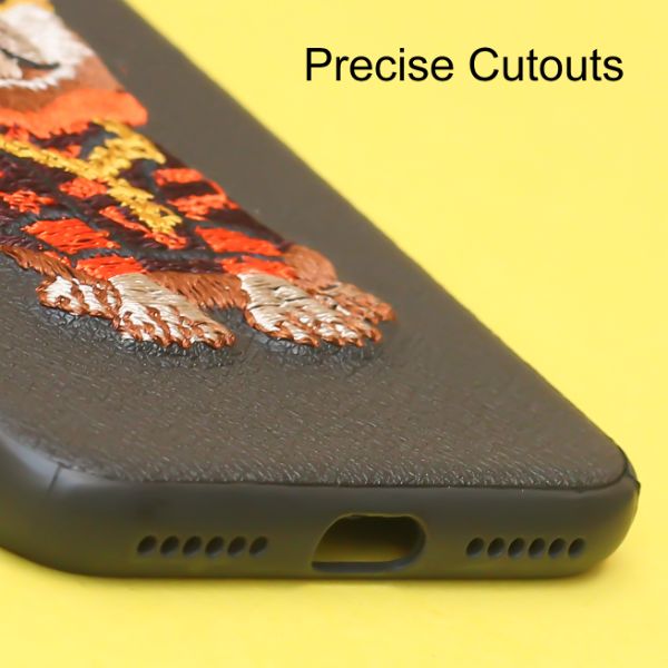 Black Leather Bulldog Ornamented for Apple Iphone 7