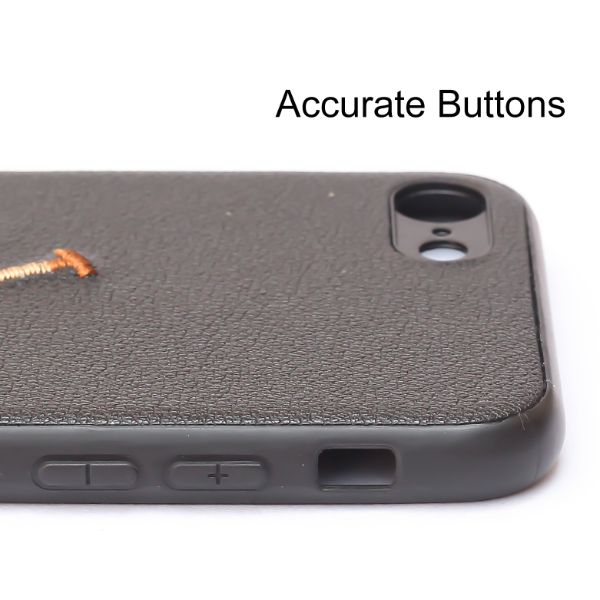 Black Leather Dual Horse rider Ornamented for Apple iPhone 7