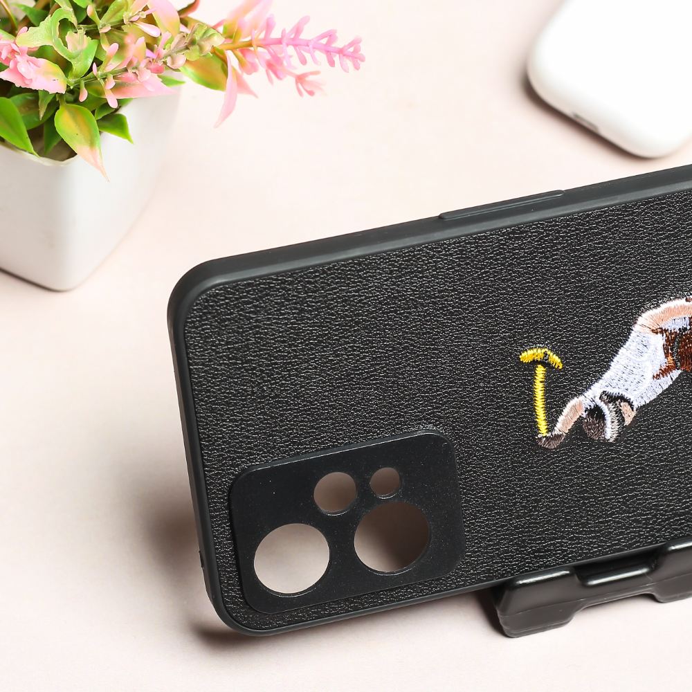 Black Leather Horse Rider Ornamented for Oneplus Nord CE 2 Lite