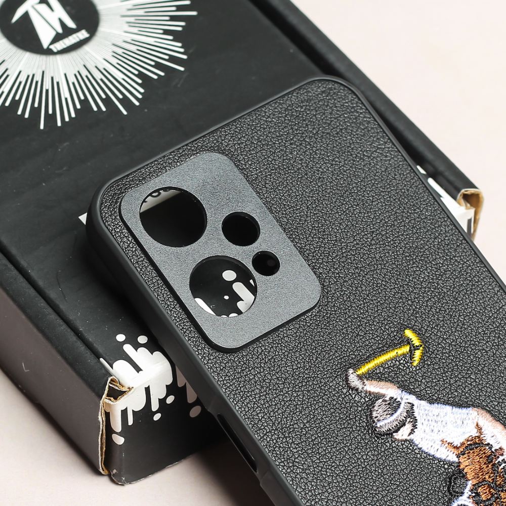 Black Leather Horse Rider Ornamented for Oneplus Nord CE 2 Lite