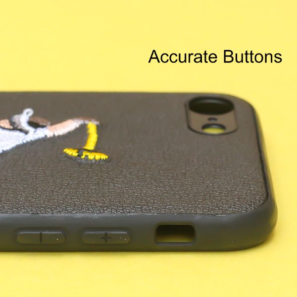 Black Leather Horse rider Ornamented for Apple iPhone 7