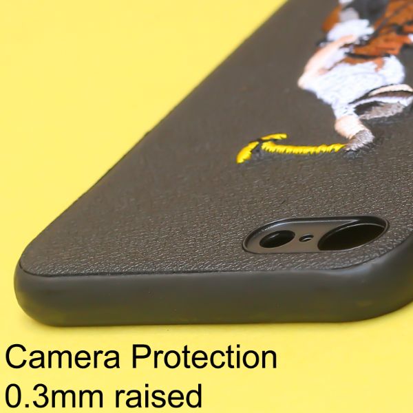 Black Leather Horse rider Ornamented for Apple iPhone 7