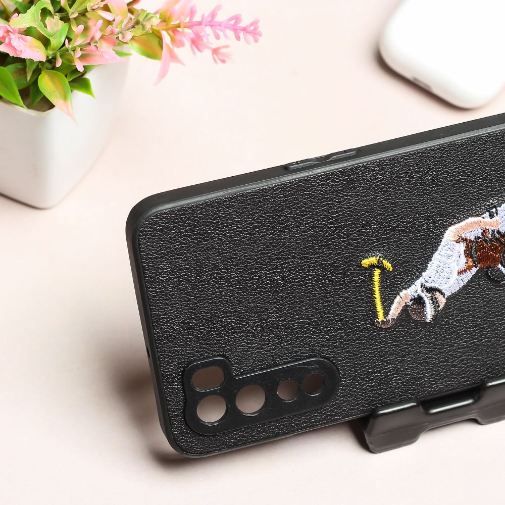Black Leather Horse rider Ornamented for Oneplus Nord