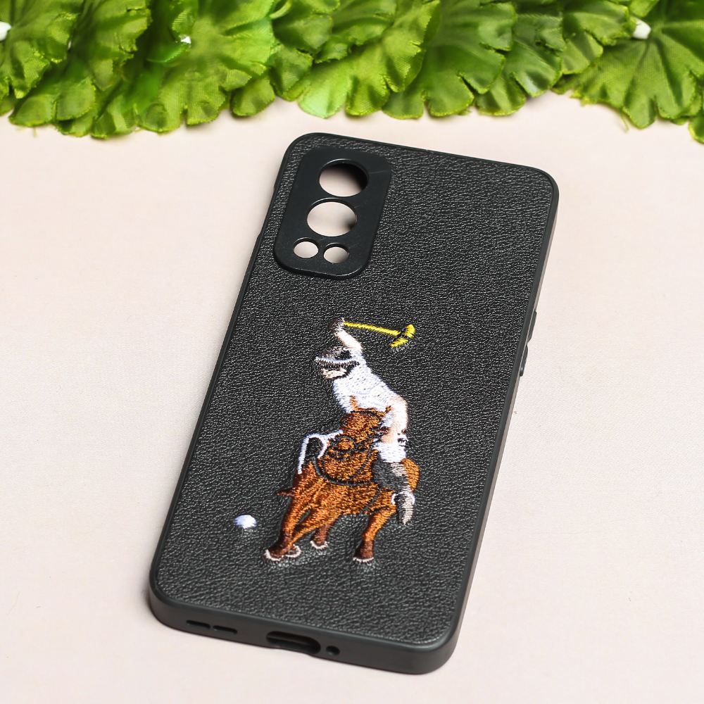 Black Leather Horse rider Ornamented for Oneplus Nord 2