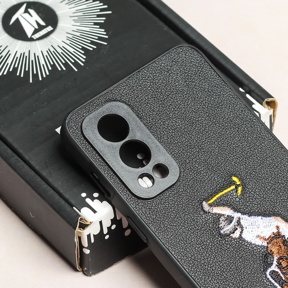 Black Leather Horse rider Ornamented for Oneplus Nord 2