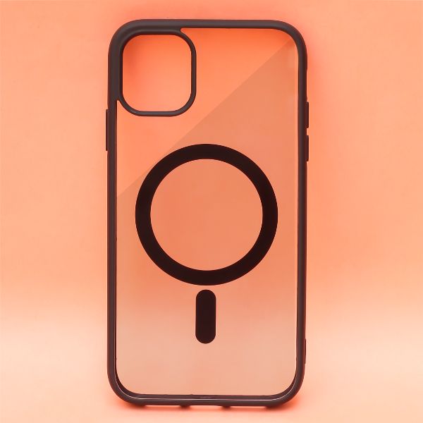 Black MagSafe Clear Transparent Silicone case for Apple iPhone 11 Pro