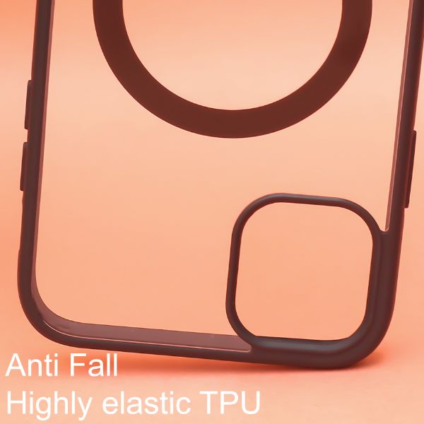 Black MagSafe Clear Transparent Silicone case for Apple iphone 11