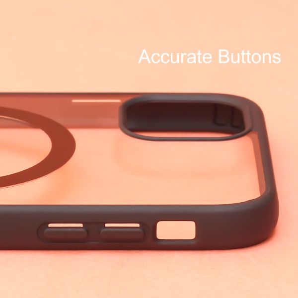 Black MagSafe Clear Transparent Silicone case for Apple iphone 11