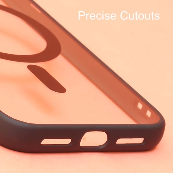 Black MagSafe Clear Transparent Silicone case for Apple iphone 13 Pro Max