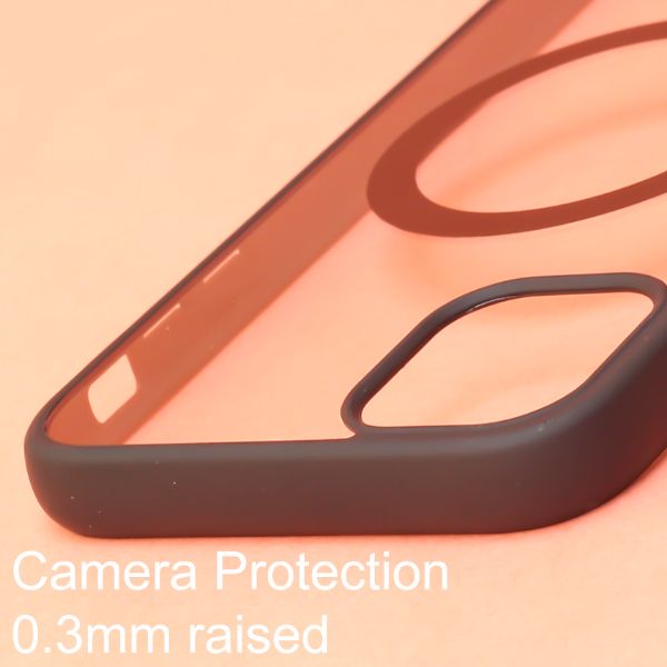 Black MagSafe Clear Transparent Silicone case for Apple iphone 16 Pro Max