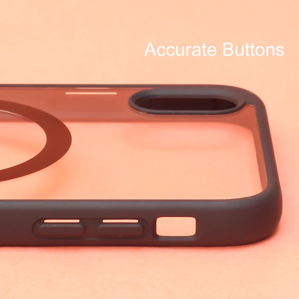 Black MagSafe Clear Transparent Silicone case for Apple iphone X/xs