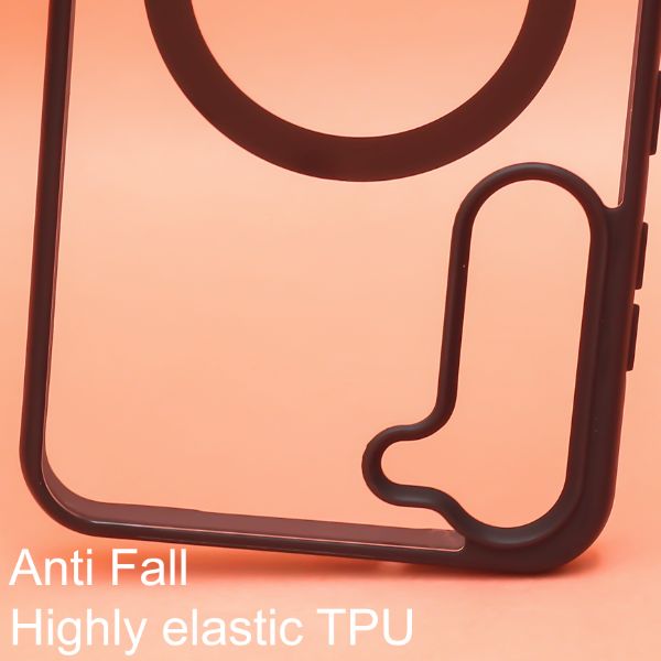 Black MagSafe Clear Transparent Silicone case for Samsung S22