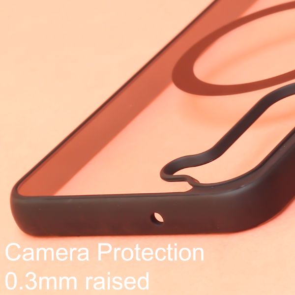 Black MagSafe Clear Transparent Silicone case for Samsung S22