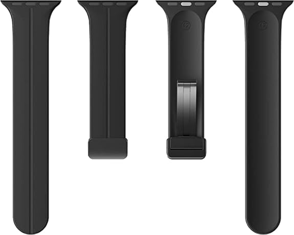 Black Magnetic Clasp Adjustable Strap For Apple Watch SERIES 6 (42mm/44mm/45mm/46mm/49mm)