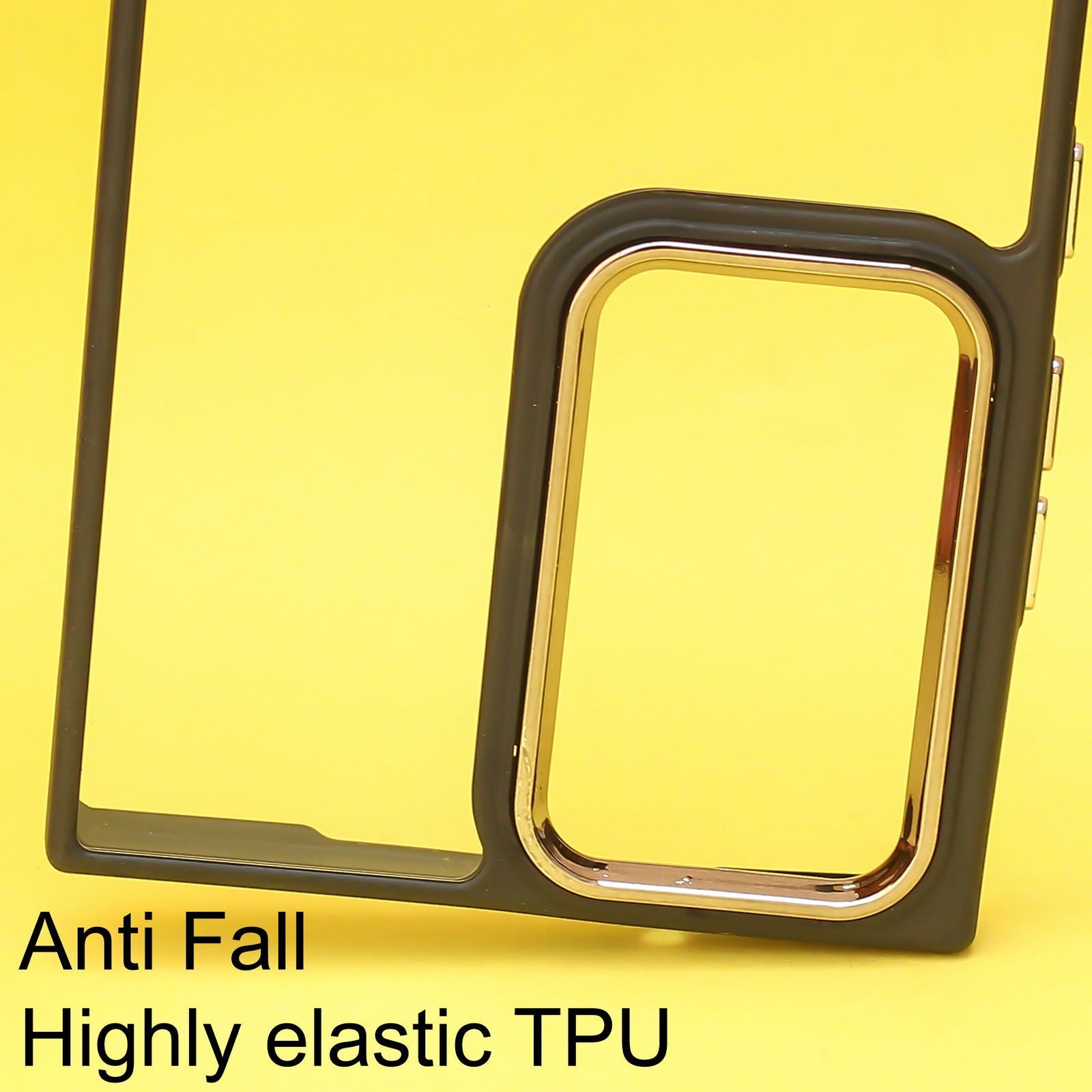 Black Metal Protection Transparent Case for Samsung S23 Ultra