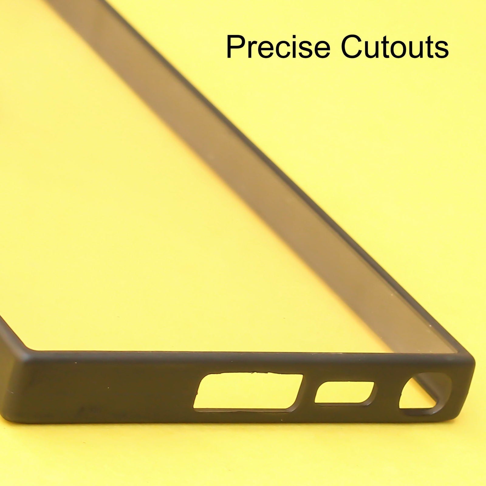 Black Metal Protection Transparent Case for Samsung S23 Ultra