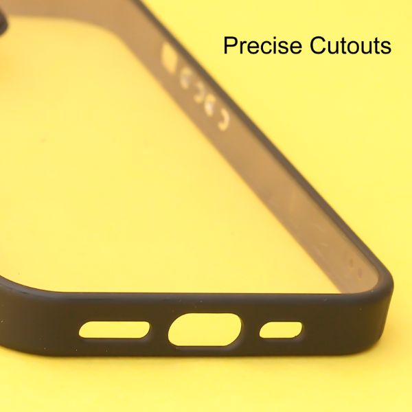 Black Metal Safe Transparent Case for Apple iphone 11