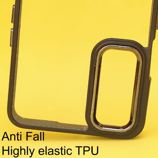 Black Metal Safe Transparent Case for  Samsung S20 FE