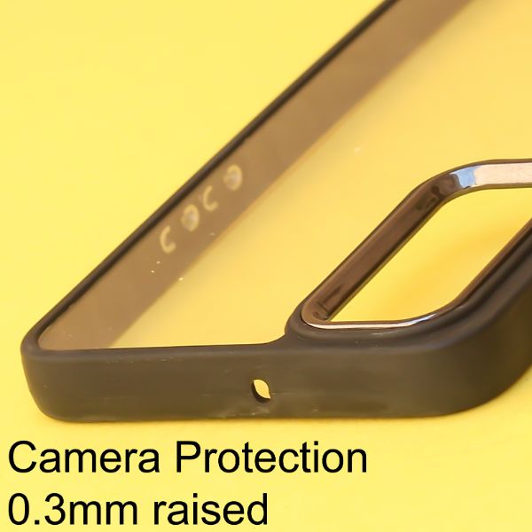 Black Metal Safe Transparent Case for  Samsung S20 FE