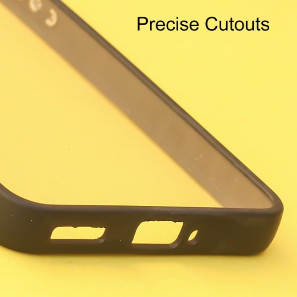 Black Metal Safe Transparent Case for  Samsung S20 FE