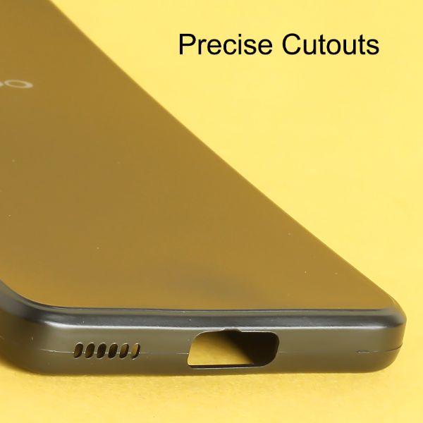 Black Metallic Finish Silicone Case for Oppo Reno 8T