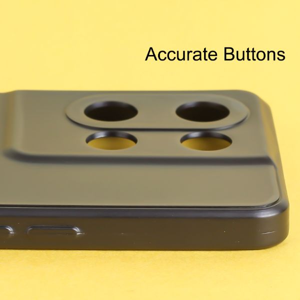 Black Metallic Finish Silicone Case for Oppo Reno 8 Pro