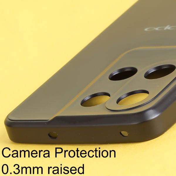 Black Metallic Finish Silicone Case for Oppo Reno 8 Pro