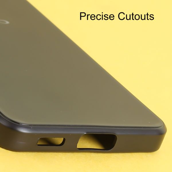 Black Metallic Finish Silicone Case for Oppo Reno 8 Pro