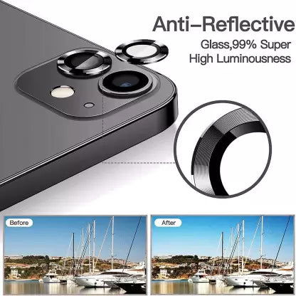 Black Metallic camera ring lens guard for Apple iphone 11