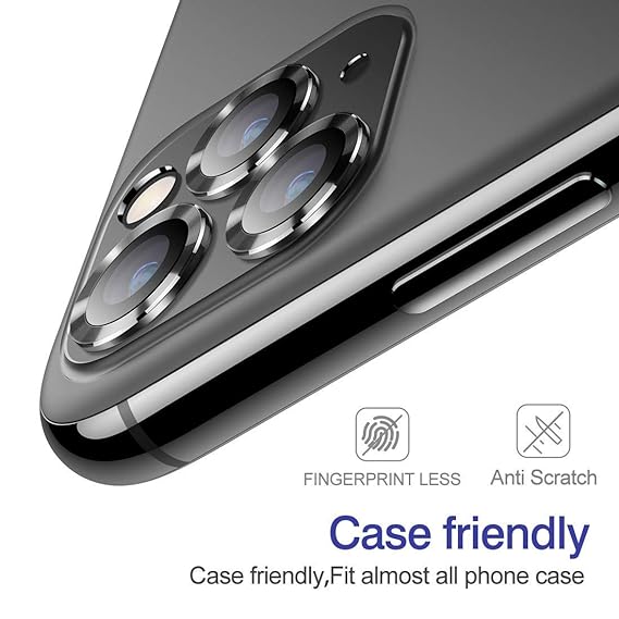 Black Metallic camera ring lens guard for Apple iphone 15 Pro Max